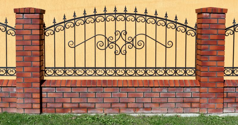 Brick Fence with Decorative Arch